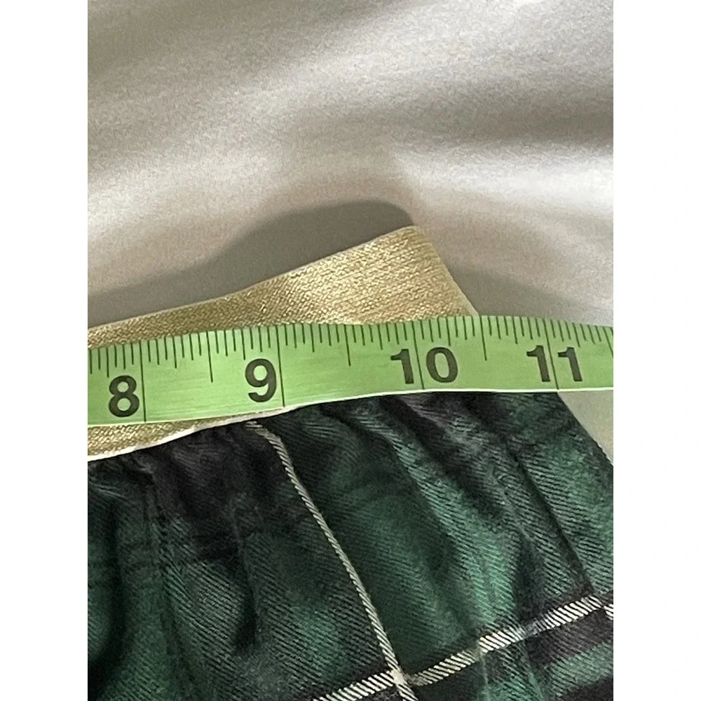 Carter's Girl gold sparkle Green Black plaid printed festive flared skirt Size 7